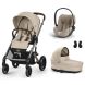 Poussette Trio Balios S Lux + Siège auto Cloud T Plus + Nacelle Cot S Lux Almond Beige