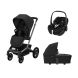 Poussette Trio Fame + Pebble 360 Pro2 + Nacelle Twillic Black
