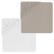 Lot 1 Alese + 1 Drap Housse 70x 140cm Blanc/Sable