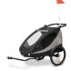 Remorque de vélo et poussette 2en1 Dryk Duo Plus Black
