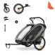 Remorque de vélo et poussette 3en1 Bike N Walk Duo Light Grey