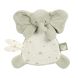 Mini doudou éléphant Loulou 25cm Vert Tilleul Ecru