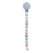 Attache Sucette silicone - Bleu