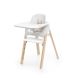 Chaise haute Steps White/Natural