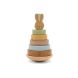Tour d'anneaux en bois Bunny Luz Jollies Multicolore