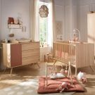 Chambre Duo Seventies Terracotta Lit bébé évolutif 70x140cm + Commode - sauthon