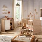 Chambre Duo Tokyo Blanc Lit bébé évolutif 70x140cm + Commode