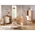 Chambre Trio Tokyo Blanc Lit bébé 60x120cm + Commode + Armoire