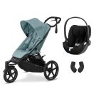 Poussette Duo Avi Spin - Stormy Blue Cloud T - Sepia Black Cybex