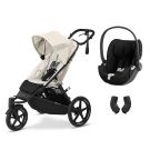 Poussette Duo Avi Spin - Seashell Beige Cloud T - Sepia Black Cybex