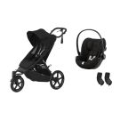 Poussette Duo Avi Spin Moon Black + Cloud G3 I-size Magic Black - cybex
