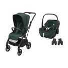 Poussette Duo Leona 2 Pebble 360 Pro 2 Twillic Green Maxi Cosi - maxi cosi