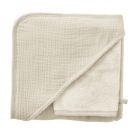 Cape De Bain + Gant Bambou 70x70cm Mousse De Lait - bb&co