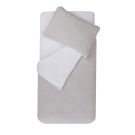 Housse De Couette Et Taie 100x140cm Perle/Blanc - domiva