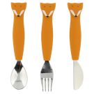 Couverts 3 Pieces En Silicone Orange Trixie Mr. Fox