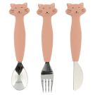 Couverts 3 Pieces En Silicone Rose Trixie Mrs. Cat