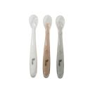 B-cuilleres Douces Pour Bebe X3 Gris - Blanc - Terracotta