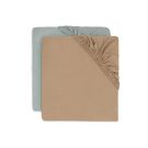 Drap-housse Jersey X2 Basics 40x80cm 50x90cm Sea Green Biscuit