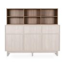 Étagère commode 3 tiroirs 3 portes Kyo Walnut - quax