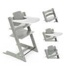 Chaise haute Tripp Trapp + Baby Set + Plateau Glacier Green