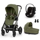 Poussette Trio Talos S Lux + Siège auto Cloud G3 Plus + Nacelle S Lux Moss Green