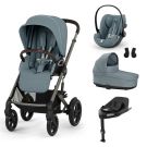 Poussette Trio Talos S Lux + Siège auto Cloud G3 Plus + Nacelle S Lux + Base G3 Set M Stormy Blue