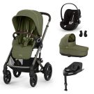 Poussette Trio Talos S Lux + Siège auto Cloud G3 Plus + Nacelle S Lux + Base G3 Set M Moss Green - cybex