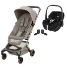 Poussette Duo Fame Cabin + Siège auto Pebble 360 Pro 2 Saphire Sand - maxi cosi