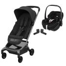 Poussette Duo Fame Cabin + Siège auto Pebble 360 Pro 2 Onyx Black