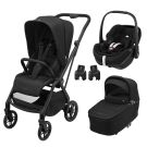 Poussette Trio Leona 2 + Siège auto Pebble 360 Pro 2 + Nacelle Sense Twillic Black