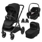 Poussette Trio Oxford + Siège auto Pebble 360 Pro 2 + Nacelle Sense Twillic Black