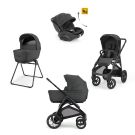 Poussette Trio System Quattro Aptica XT + Siège auto Darwin Recline + Nacelle Open Up Magnet Grey
