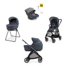 Poussette Trio System Quattro Electa + Siège auto Darwin Recline + Nacelle Open Up Rooftop Bleu