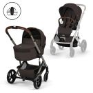 Poussette Duo Balios S Lux 4 + Nacelle pliable Balios Chocolate Brown
