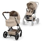 Poussette Duo Balios S Lux 4 + Nacelle Cot S Lux 4 Almond Beige