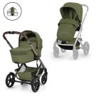 Poussette Duo Talos S Lux 4 + Nacelle pliable Talos Moss Green
