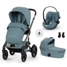Poussette Trio Talos S Lux 4 + Siège auto Cloud G3 Plus + Nacelle pliable Talos Stormy Blue