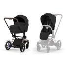 Poussette Duo e-Priam 3 Comfort + Nacelle pliable Rosegold Sepia Black - cybex