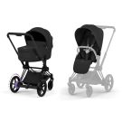 Poussette Duo e-Priam 3 Comfort + Nacelle pliable Matt Black Sepia Black