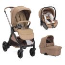 Poussette Trio Bellagio 2 + Siège auto First Seat Recline + Nacelle Flexi Caramel - chicco