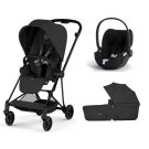 Poussette Trio Mios 4 Comfort + Siège auto Cloud T Plus + Nacelle pliable Matt Black Sepia Black - cybex