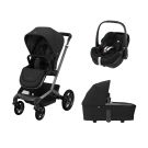Poussette Trio Fame + Pebble 360 Pro2 + Nacelle Twillic Black - maxi cosi