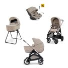 Poussette Trio System Quattro Aptica + Siège auto Darwin Recline + Nacelle Open Up Vicuna Beige