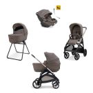 Poussette Trio System Quattro Aptica + Siège auto Darwin Recline + Nacelle Open Up Essence Mokka