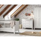 Chambre Trio Milenne Blanc Lit bébé évolutif 70x140cm + Commode + Armoire - vox