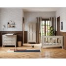 Chambre Trio Milenne Sable Beige Lit bébé évolutif 70x140cm + Commode + Armoire