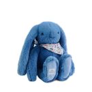 Peluche lapin Fleurette 35cm Bleu