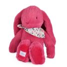 Peluche lapin Fleurette 35cm Rouge