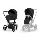 Poussette Duo Priam 5 Comfort + Nacelle pliable Rosegold Sepia Black