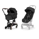 Poussette Duo Coya 2 Comfort + Nacelle pliable Rosegold Sepia Black